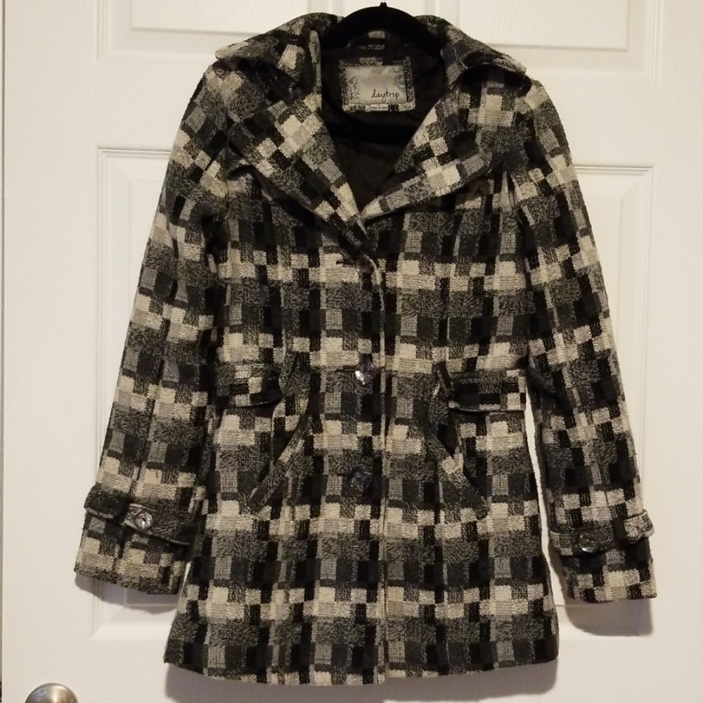 Daytrip wool trench, cute back, lined, S